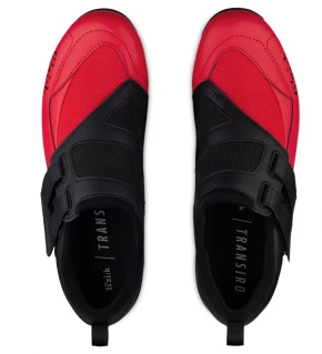 FIZIK Sapatos Estrada Transiro Powerstrap R4 preto / vermelho