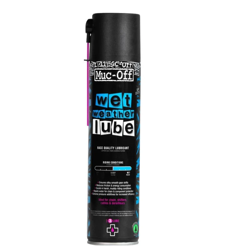 MUC-Off Spray Lubrificante Cadeia Clima húmido 400ml