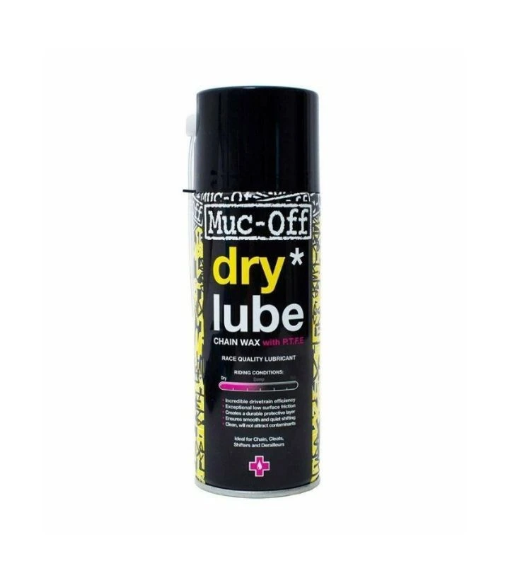 MUC-Off Spray Lubrificante Cadeia Clima Seco con PTFE 400ml