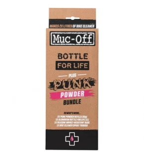 MUC-OFF Kit Limpiador Bici Punk Powder + Botella "For Life" (4 unidades)