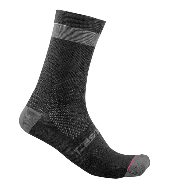 CASTELLI Meias Alpha 18 preto / cinza escuro