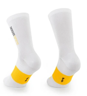 ASSOS Meias Spring Fall Socks Evo - White Series