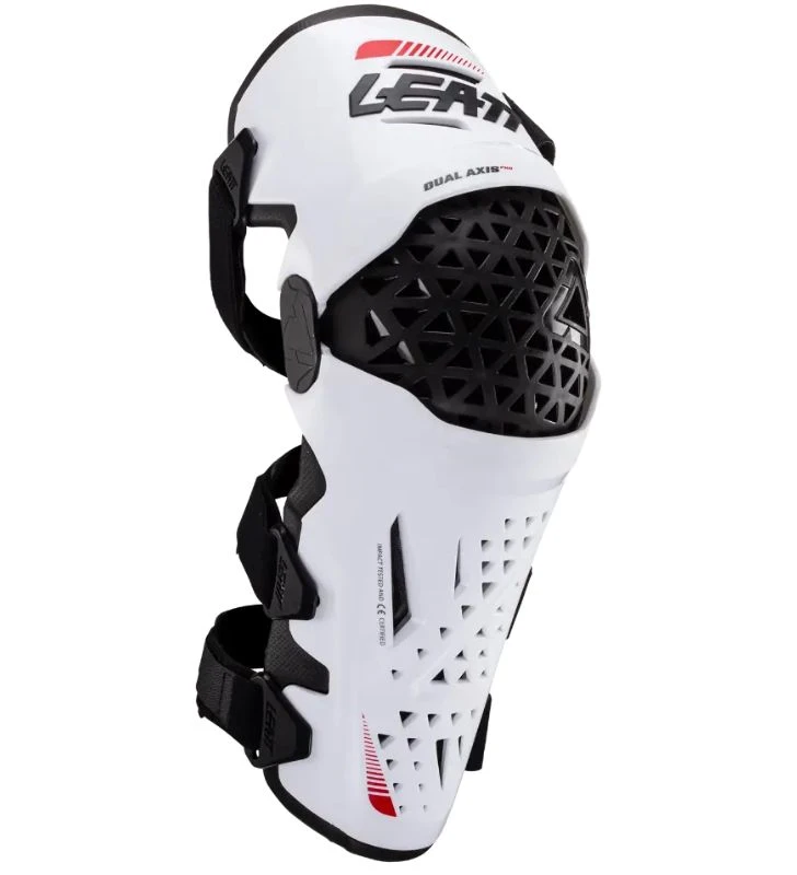 LEATT Joelheiras Caneleiras Dual Axis Pro Branco