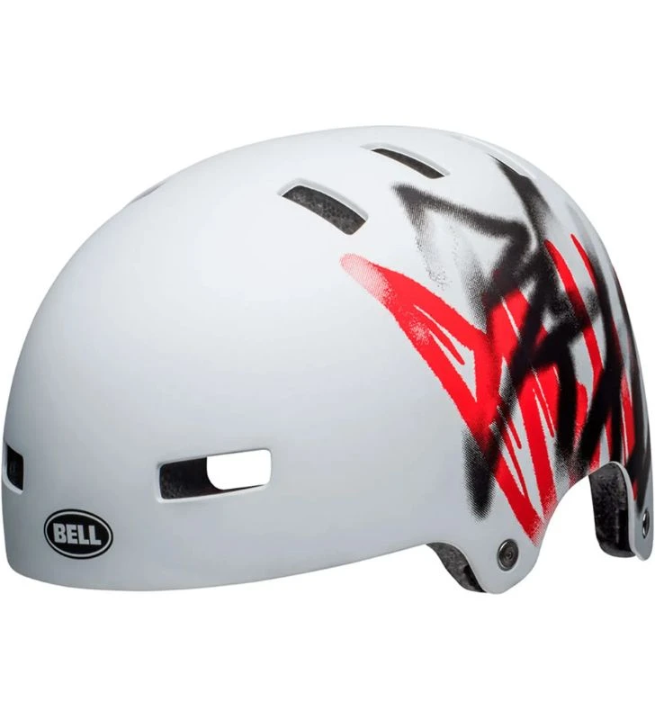 BELL Casco Local blanco mate / rojo / negro