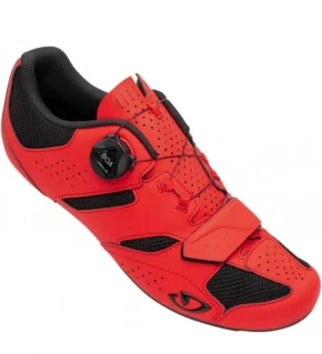 GIRO Sapatos Estrada Savix II vermelho brilho / preto