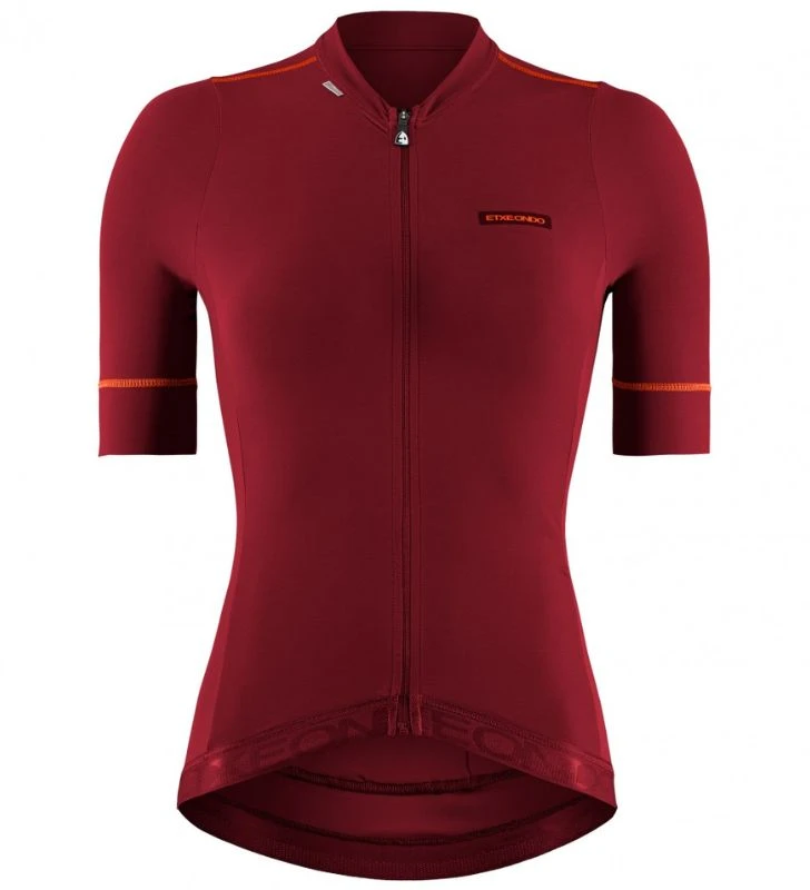 ETXEONDO Maillot Manga Corta Lira Mujer granate