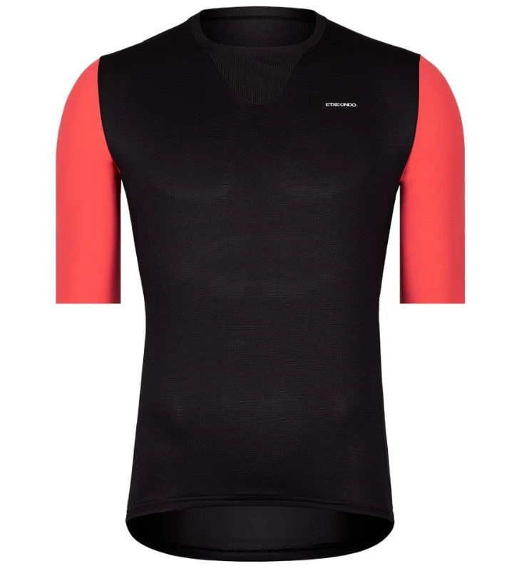 ETXEONDO Maillot Manga Curta Barden preto / vermelho cereja