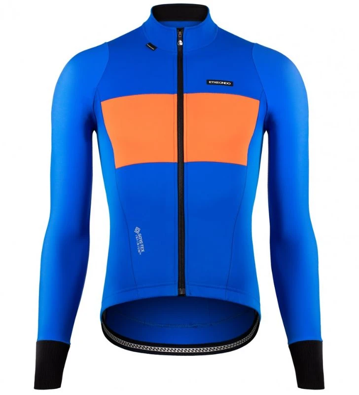 ETXEONDO Casaco Lur Gore-Tex Windstopper azul / laranja