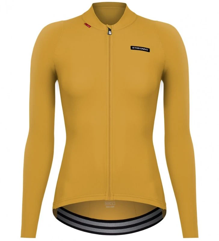 ETXEONDO Maillot Manga Larga Mujer Alda amarillo mostaza