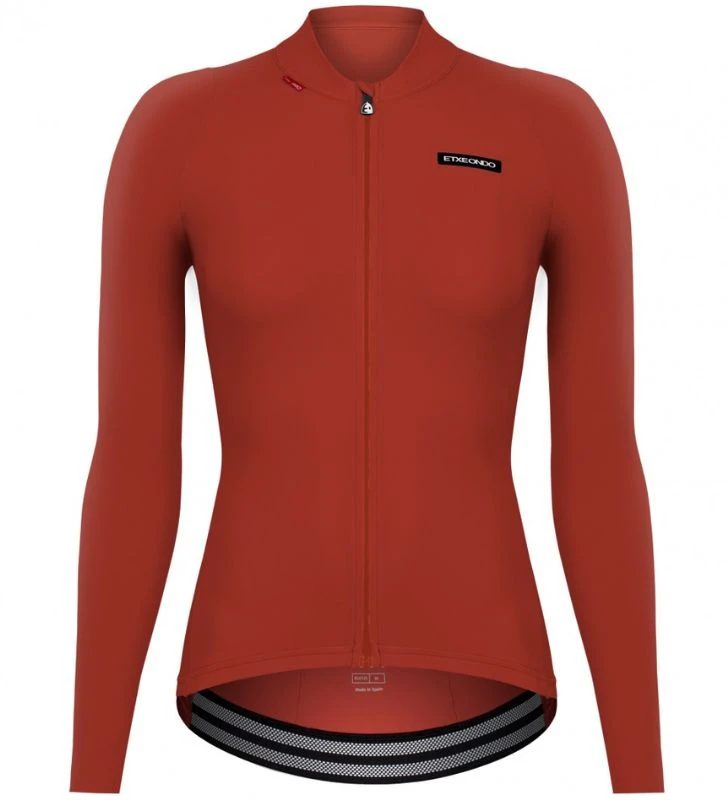 ETXEONDO Maillot Manga Larga Mujer Alda rojo caldera