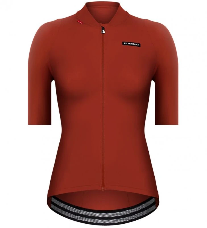 ETXEONDO Maillot Manga Corta Mujer Alda 110LW rojo caldera