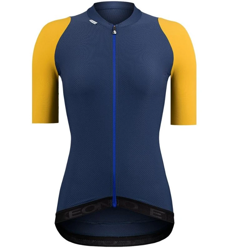 ETXEONDO Maillot Manga Corta Mujer Summum petróleo / mostaza