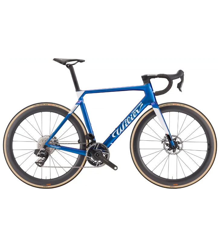 WILIER Filante SLR Sram Red AXS Disc 2x12 | Miche Kleos RD 50 carbon azul / blanco