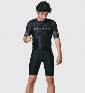 PISSEI Maillot Manga Corta Hombre Sanremo negro