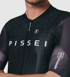 PISSEI Maillot Manga Corta Hombre Sanremo negro