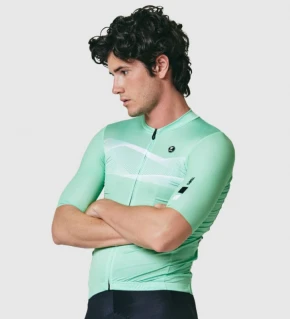 PISSEI Maillot Manga Corta Hombre Tempo verde agua