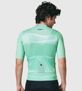 PISSEI Maillot Manga Corta Hombre Tempo verde agua