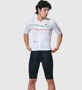 PISSEI Maillot Manga Corta Hombre Tempo blanco Italia