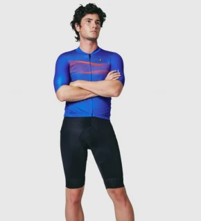 PISSEI Maillot Manga Corta Hombre Tempo azul