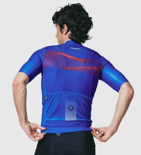 PISSEI Maillot Manga Corta Hombre Tempo azul