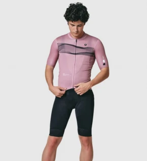 PISSEI Maillot Manga Corta Hombre Tempo rosa