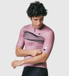 PISSEI Maillot Manga Corta Hombre Tempo rosa