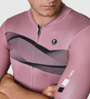 PISSEI Maillot Manga Corta Hombre Tempo rosa