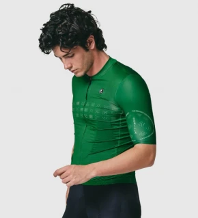 PISSEI Maillot Manga Corta Hombre Tempo Animal verde