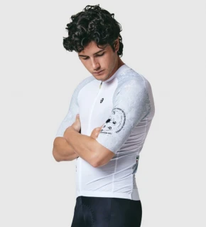 PISSEI Maillot Manga Corta Hombre Tempo Sistema Solar blanco