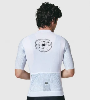 PISSEI Maillot Manga Curta Homem Tempo Sistema Solar branco