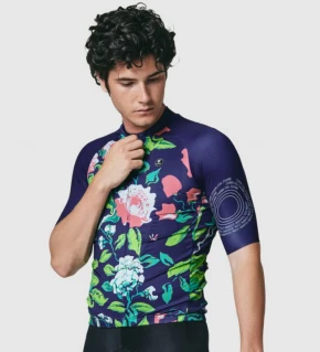 PISSEI Maillot Manga Corta Hombre Tempo Surreal Flower