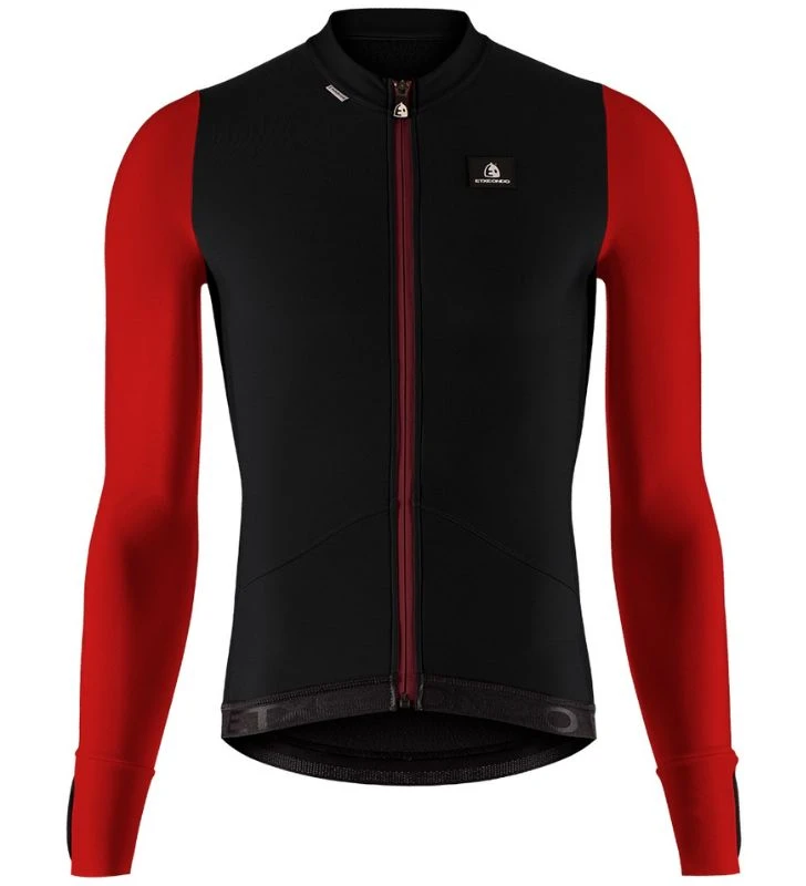 ETXEONDO Maillot Manga Larga Térmico Kalu negro / rojo