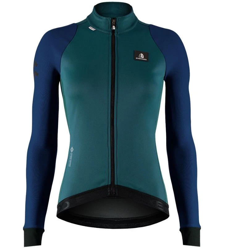 ETXEONDO Casaco Mulher Gor 76 Fem Gore-Tex Windstopper verde escuro / azul marinho