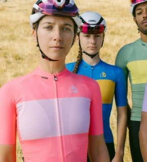 ETXEONDO Maillot Manga Corta Mujer Bika rosa fluor