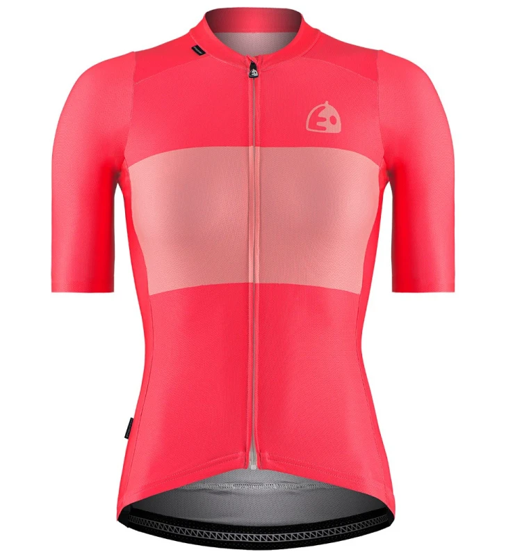 ETXEONDO Maillot Manga Corta Mujer Bika rosa fluor