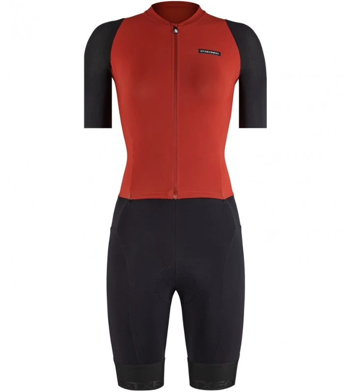 ETXEONDO Buzo Manga Corta Fem Bat Mujer rojo caldera