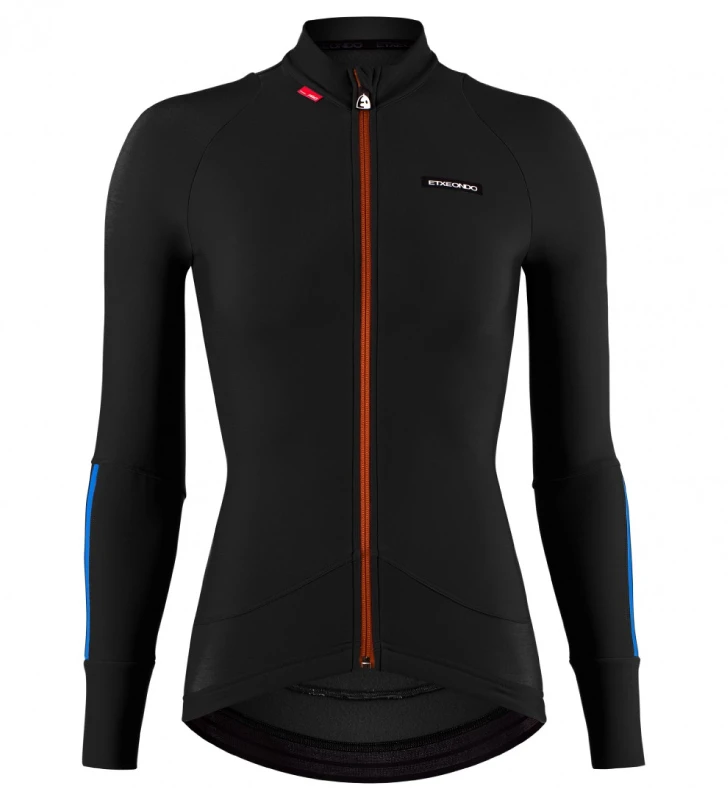 ETXEONDO Maillot Manga Longa Térmica Ibaia Mulher preto / laranja