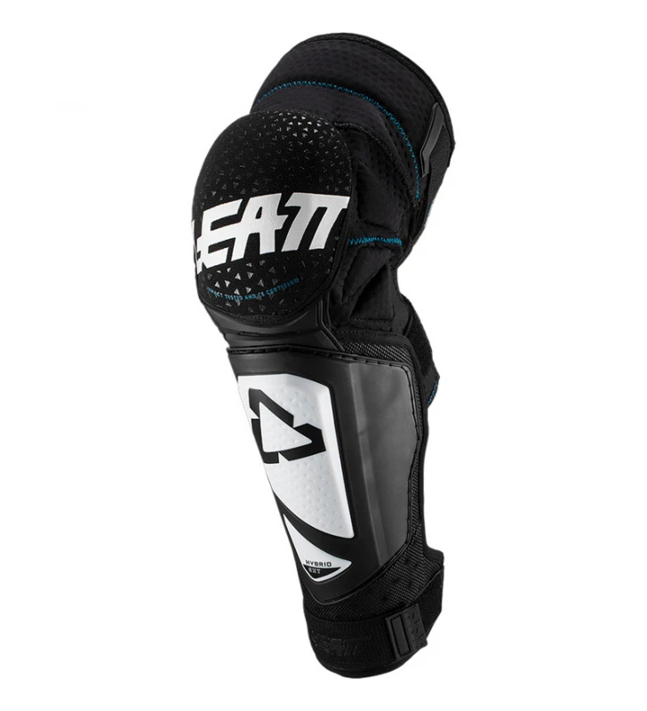 LEATT Joelheiras/Caneleiras 3DF Hybrid Junior Branco/Preto